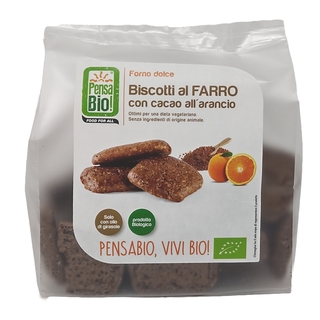 Pensa Bio Biscotti farro con cacao e arancia Bio g250